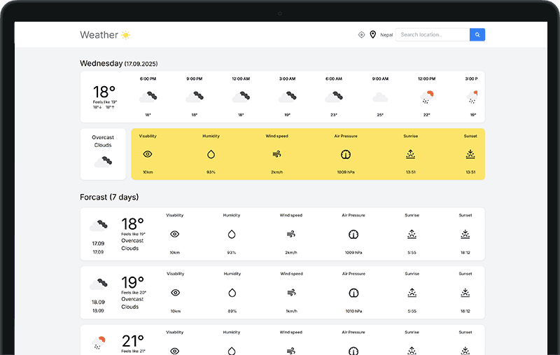 7-Day Weather Forecast App